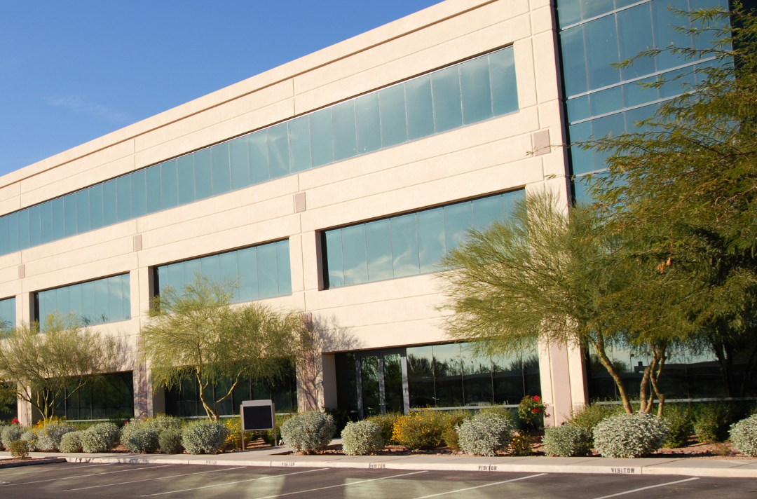 medical office building and parking lot